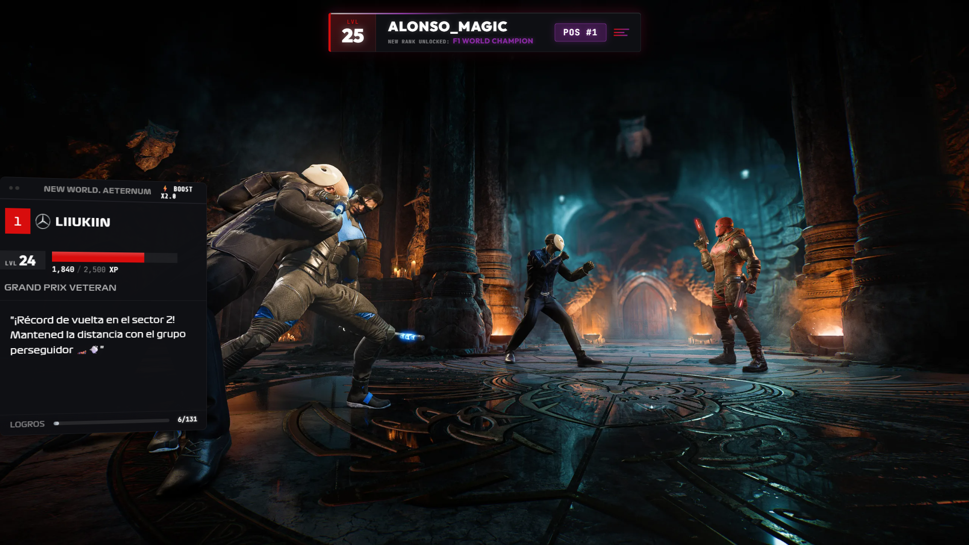 Overlay de chat, HUD y gamificación